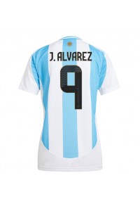 Argentina Julian Alvarez #9 Fotballdrakt Hjemme Klær Dame Copa America 2024 Korte ermer